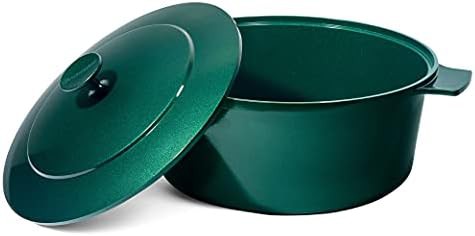 Emerald green aluminum stock pot