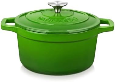 Green enameled cast iron mini pot