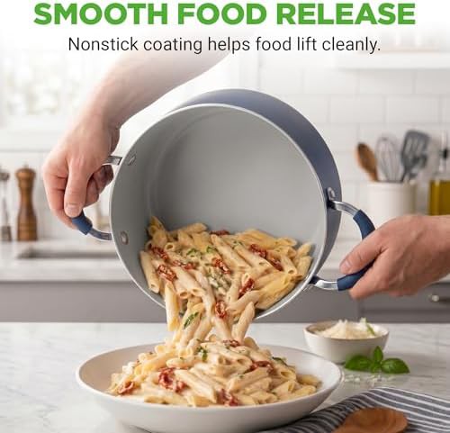 Nonstick five quart pot with glass lid — photo 3