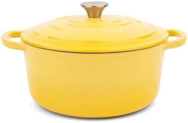 Limoncello yellow round enameled dutch oven