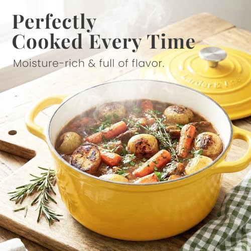 Limoncello yellow round enameled dutch oven — photo 3