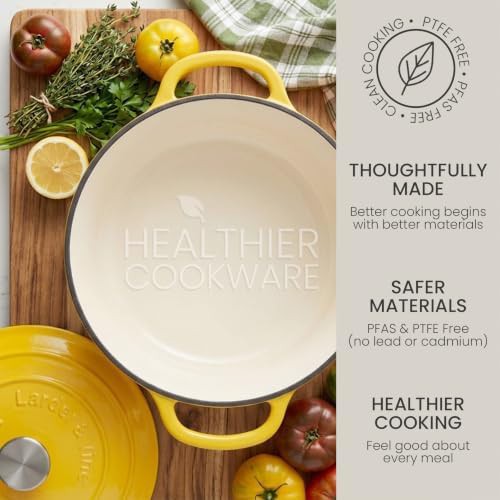 Limoncello yellow round enameled dutch oven — photo 5