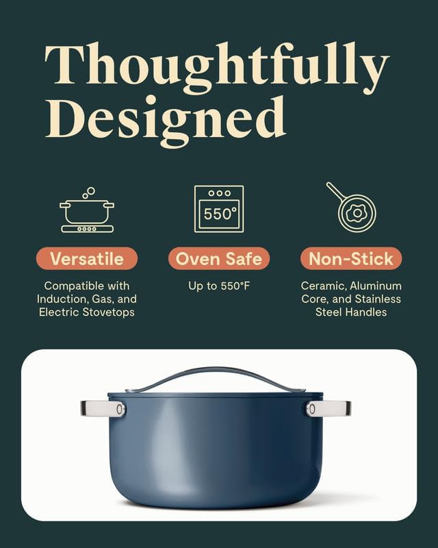 Caraway ceramic roasting pot with lid 6 qt — photo 3