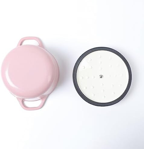 Pink enameled cast iron cocotte — photo 4