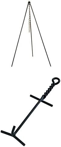 Tall boy tripod with camp oven lid lifter