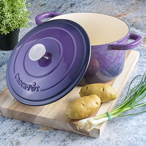 Crock-Pot Artisan 7 quart lavender purple round oven — photo 5