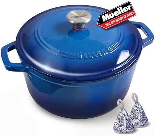 Aqua blue six quart braiser pan