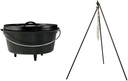 Eight quart deep oven with tripod