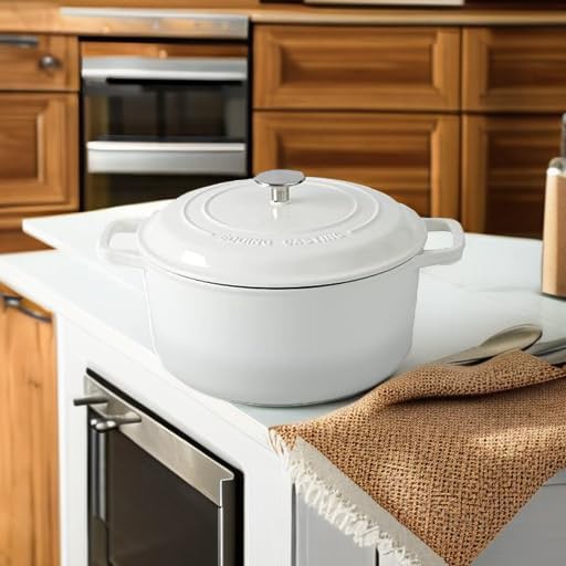 6 quart white enameled round bread oven — photo 5