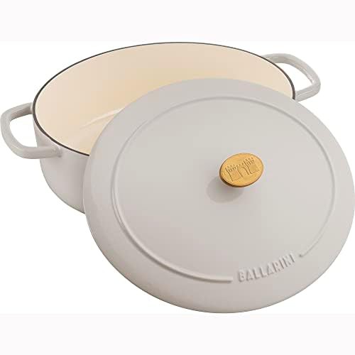 Crema white oval enameled dutch oven — photo 4
