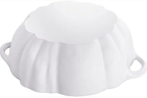 White pumpkin shaped cast iron dutch oven — photo 4