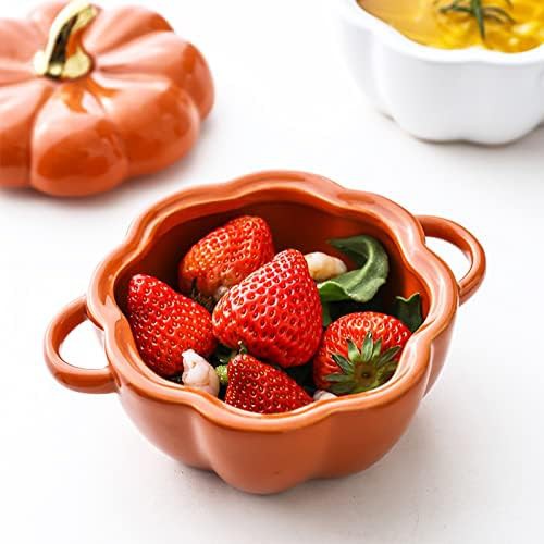 Mini orange pumpkin ceramic baking dish — photo 3
