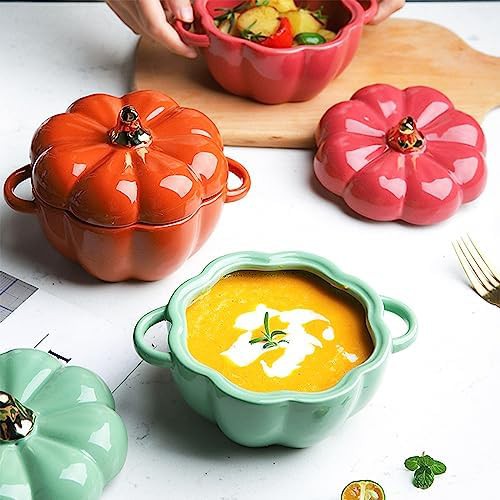 Mini orange pumpkin ceramic baking dish — photo 5