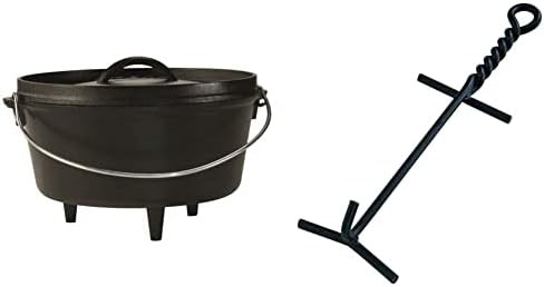 Five quart deep camp oven with lifter