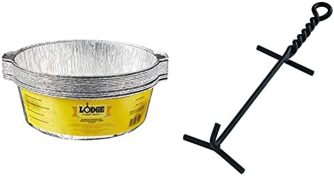 Aluminum foil liners and camp oven lid lifter