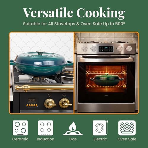 Bondi blue shallow enameled braiser pan — photo 5