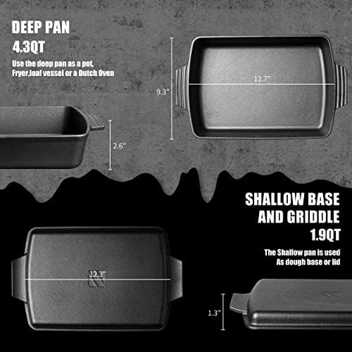 Rectangular 2 in 1 cast iron set — photo 5