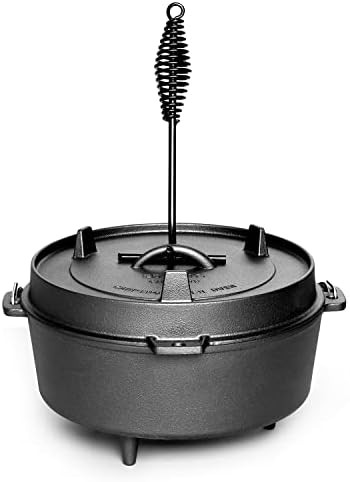 4.5 quart pre-seasoned camping pot with legs — photo 4