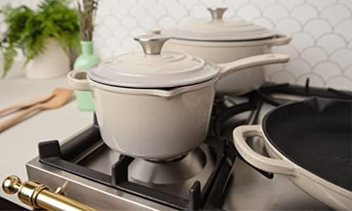Stone gray enameled cast iron cookware set — photo 3
