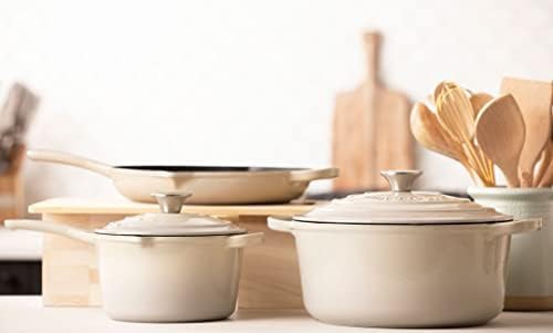 Stone gray enameled cast iron cookware set — photo 4