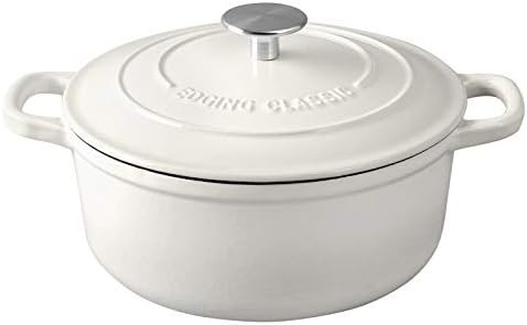 7 quart white enameled round pot