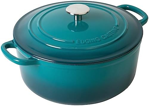 5.5 quart darkcyan enameled covered pot — photo 4