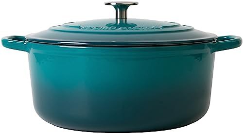 5.5 quart darkcyan enameled covered pot — photo 5