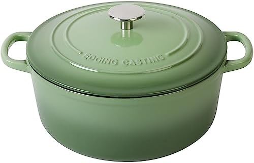 5.5 quart pistachio enameled round pot