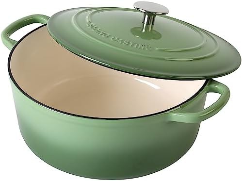 5.5 quart pistachio enameled round pot — photo 4
