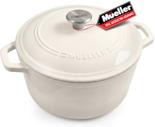 Mueller DuraCast 6QT enameled Dutch oven with lid