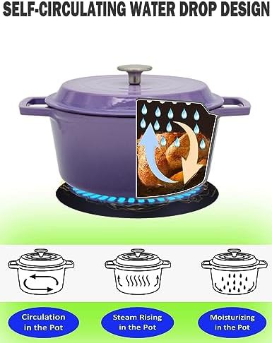 Violet Enameled Cast Iron Four Quart Pot — photo 4