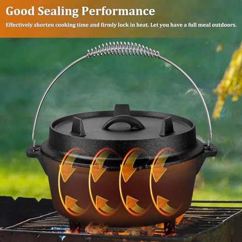 Large pre-seasoned camping two-in-one pot — photo 3