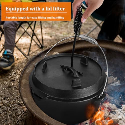 Large pre-seasoned camping two-in-one pot — photo 5