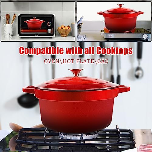 Nonstick enameled iron pot with liners — photo 3
