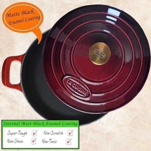 Cranberry enameled cast iron braiser — photo 3