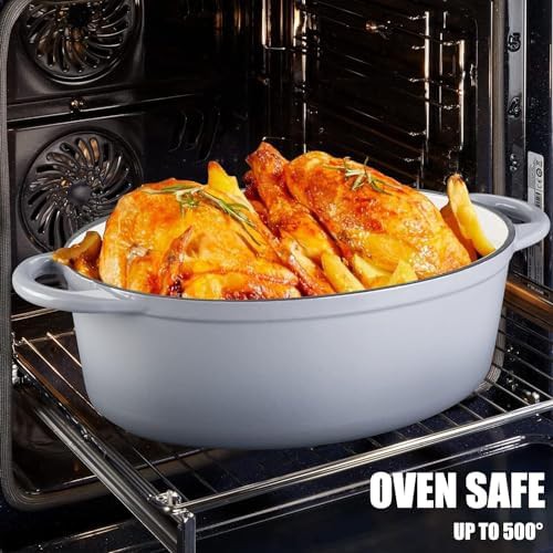 Gray oval braising pot 7 qt — photo 4