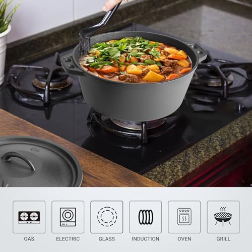 Round pre seasoned cast iron 3 quart — photo 4
