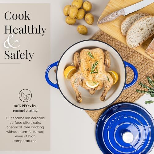 Dark blue heavy duty 6.4 quart pot — photo 5
