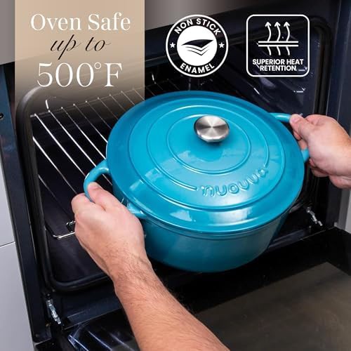 Light blue enameled cast iron 6.4 quart pot — photo 3