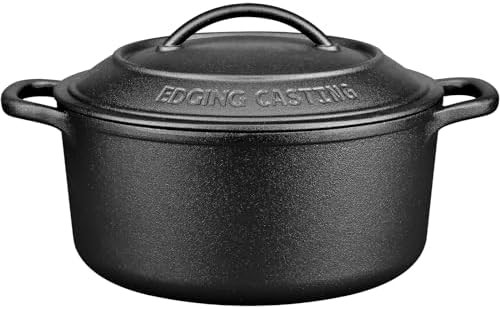 5 quart black pre-seasoned round pot