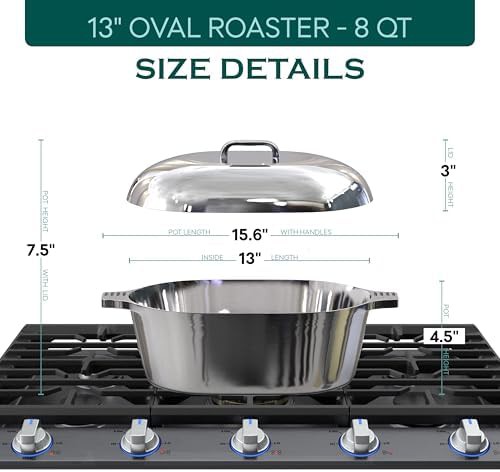 Medium oval cast aluminum roasting pot — photo 3