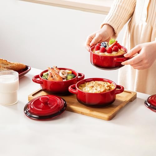 Mini ceramic cocotte set with lids — photo 5