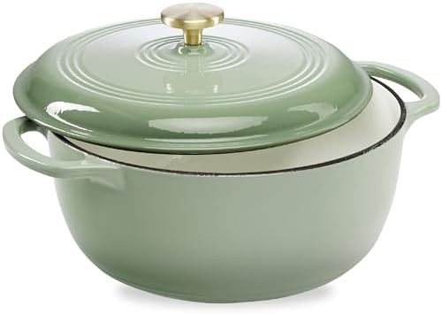 Sage green 6 quart round Dutch oven