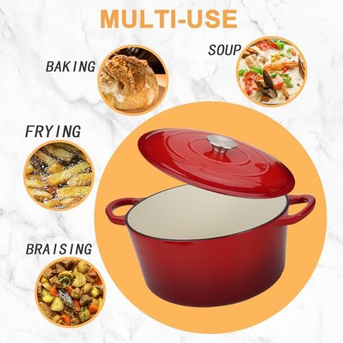 Enameled cast iron five quart casserole — photo 5