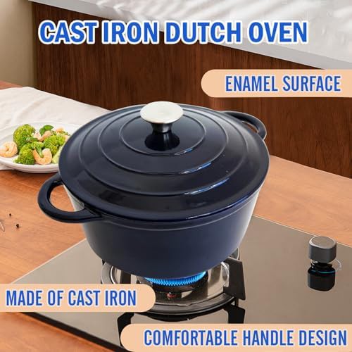 Round enameled cast iron casserole pot — photo 4