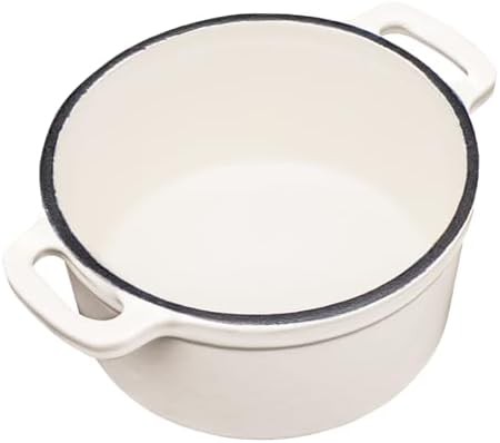 White enameled mini cocotte roasting set — photo 5