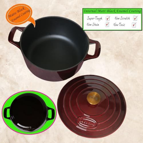 Cranberry enameled cast iron 5 qt pot — photo 3