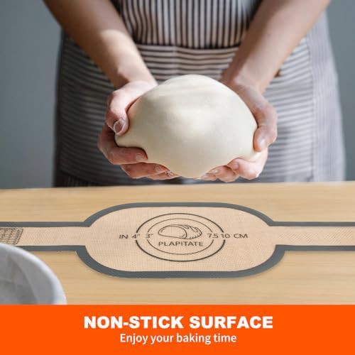 Gray oval silicone bread baking mats — photo 4