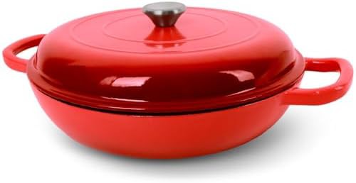 Gradient red 4 quart round dutch oven