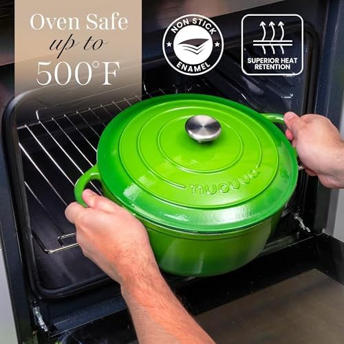 Green enameled cast iron 7.3 quart casserole — photo 5